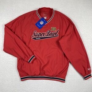 Super Bowl Jacket Mens Large‎ Patriots Panthers XXXVIII NFL Football Windbreaker